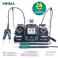 YIHUA 982D-III Precision Tweezers Soldering Iron C210 Station for SMT SMD Micro Component Rework Station with Auto Calibration