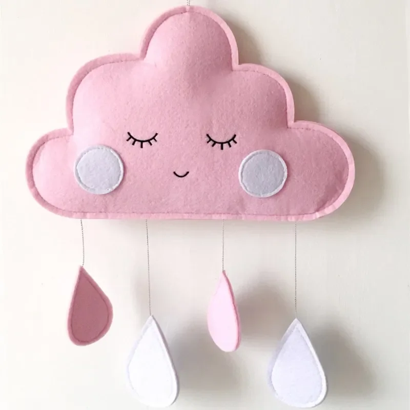 Nordic Style Children Tent Hanging Decoration Cloud Raindrop Pendant Girl Room Decor Nursery Baby Tent Ornament Photography Prop