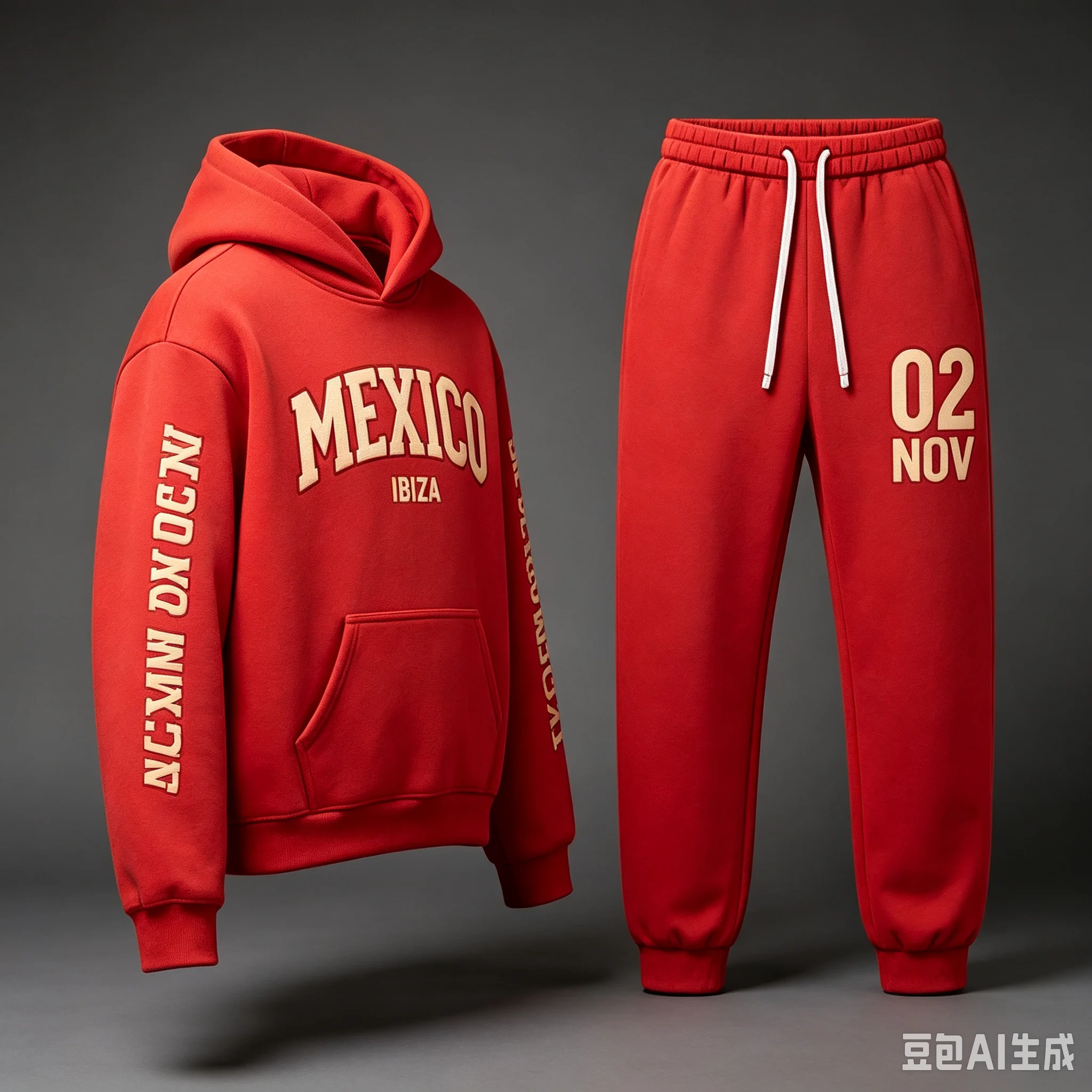 HOT SELLER: MEN'S PRINTED 2-PIECE SWEATSHIRT SET–CASUAL HOODED SPORTSWEAR–FUN STREETWEAR–PERFECT FOR FAMILY GAMES & ACTIVITIES