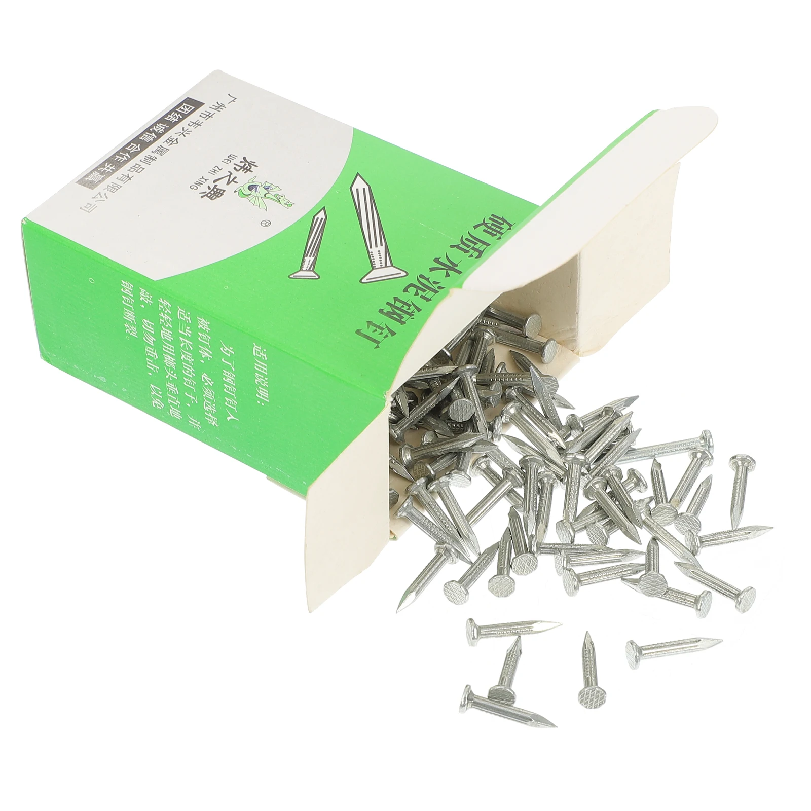

310 Pcs Nails Galvanized Steel Concrete Cement Straight Grain Silver Hardened For Man