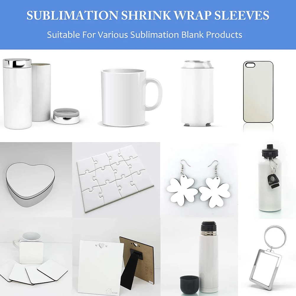 Shrink Wrap Heat Sublimation Transfer Tumblers Film Wap Tube Soap White Paper