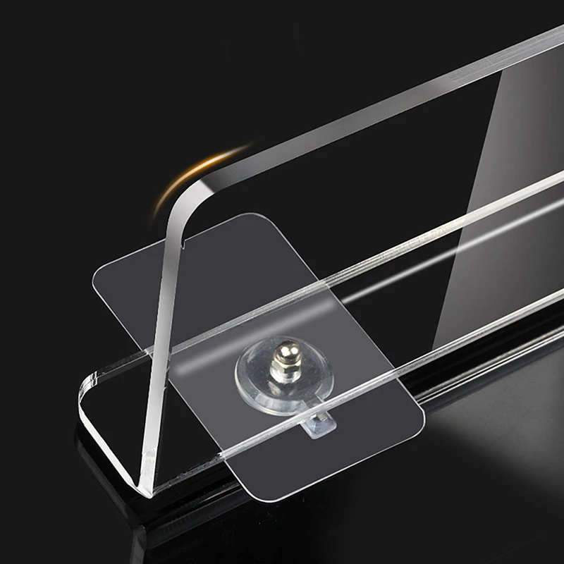 Clear Acrylic Invisible Floating Bookshelf Storage Rack Wall Ledge Makeup Photo Display Organizer