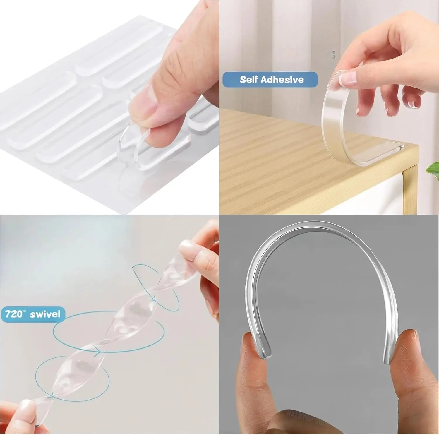 Parachoques de puerta de gabinete, parachoques de silicona autoadhesivo, rayas, mesa de vidrio, almohadilla antideslizante, almohadillas amortiguadoras de gabinete para amortiguación de sonido