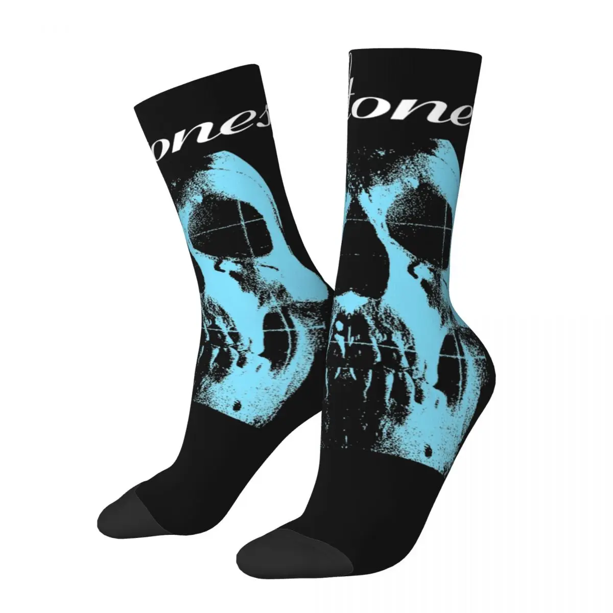 Men Retro Deftones Metal Band Tour Socks Soft Funny Happy Skull Horror Socks Harajuku Merch Middle TubeStockings Amazing Gift