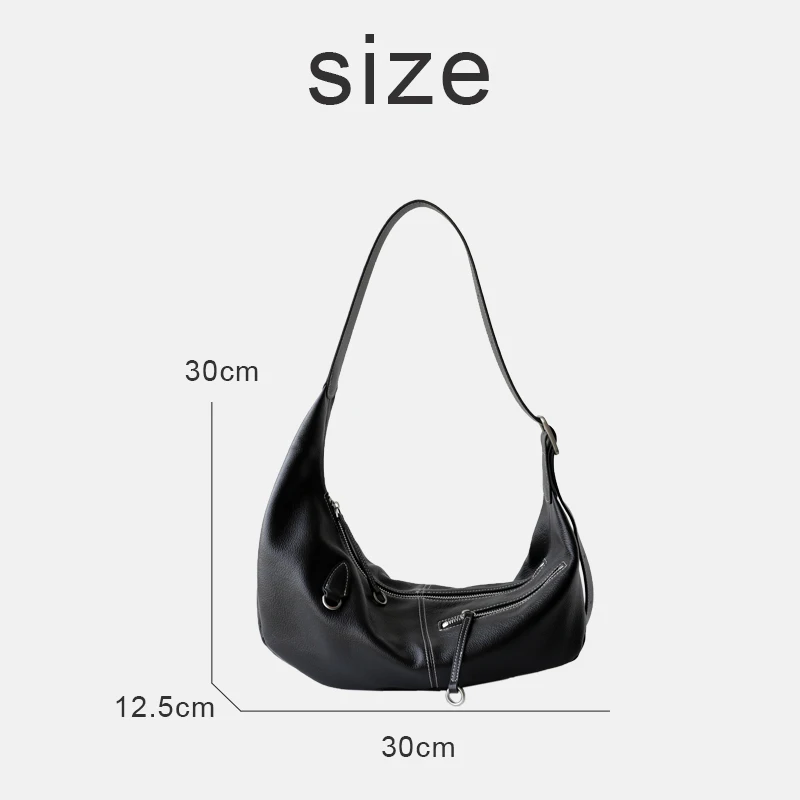 Custom Initials Korean Leather Half Moon Bags For Women Luxury Designer Handbag And Purses 2026 New In Cowhide Underarm Shoulder