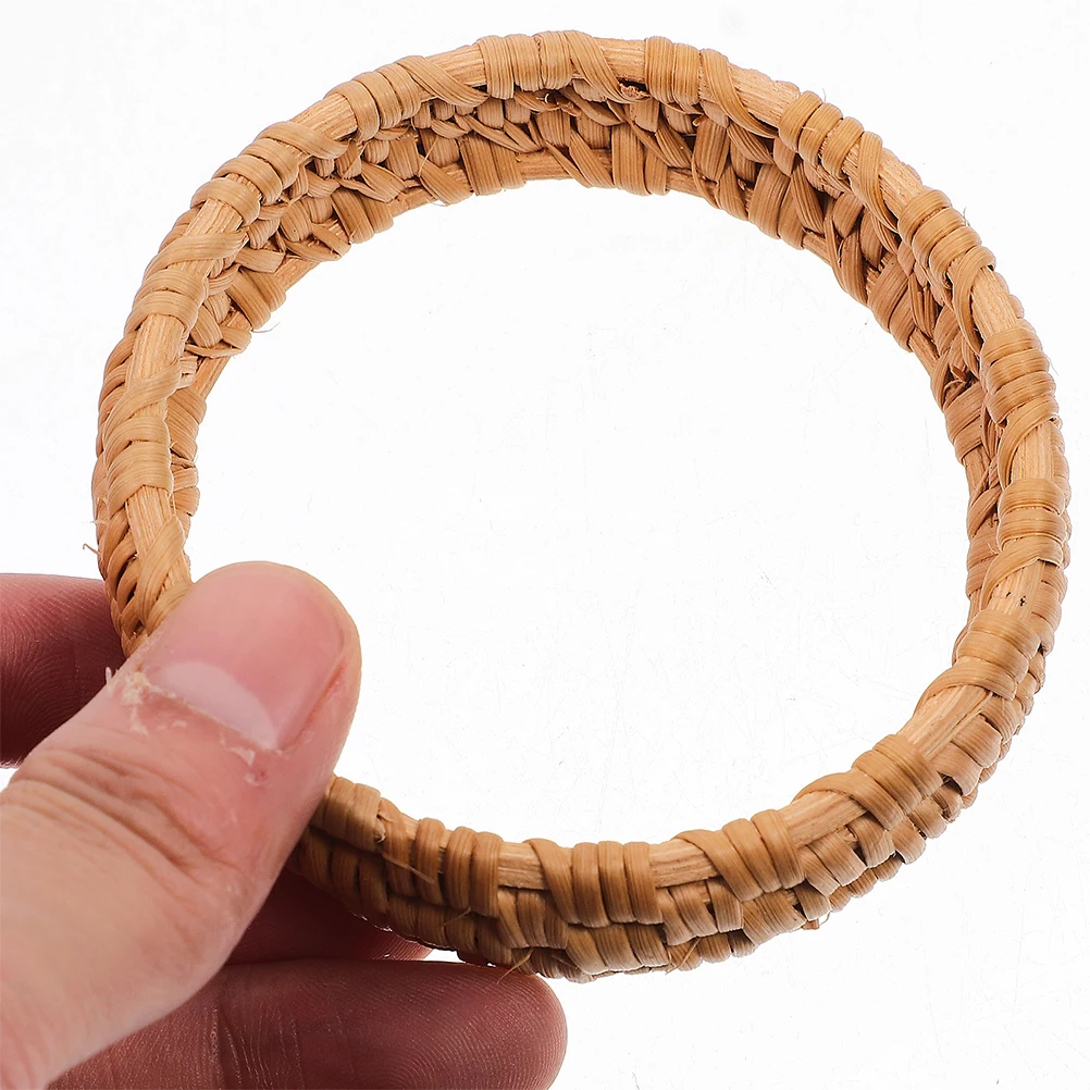 

2 Pcs Rattan Bracelet Woven Vintage Handmade Bamboo Craft Jewelry Lightweight Comfortable Stackable Handwoven Bracelets