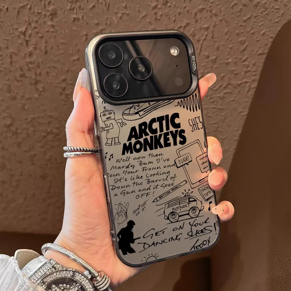 

Band A-Arctic M-Monkeys Phone Case For iPhone 17 16 15 14 13 12 11 Pro Max Air Matte Laser Aurora Shockproof Funda