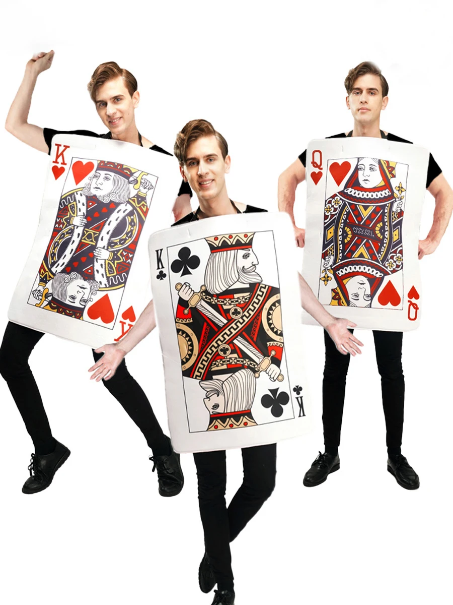 Halloween Unisex Poker Couple Costume, Carnival Funny Party Costume, Family Party Performance Costume