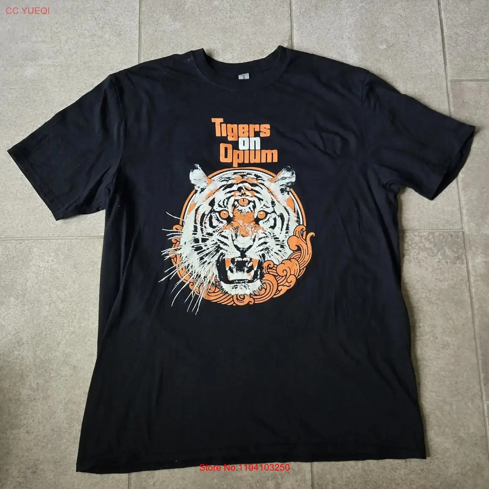Camiseta Tigers on Opium, camiseta de concierto de banda musical, talla L, estilo grunge vintage, informal, transpirable, cómoda, elegante, ropa de calle para hombre
