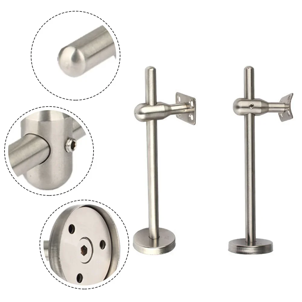 دعامات درابزين الدرج مع دعامة جدارية من الفولاذ المقاوم للصدأ قابلة للتعديل وقاعدة سميكة لدعم الدرج القوي والأمان