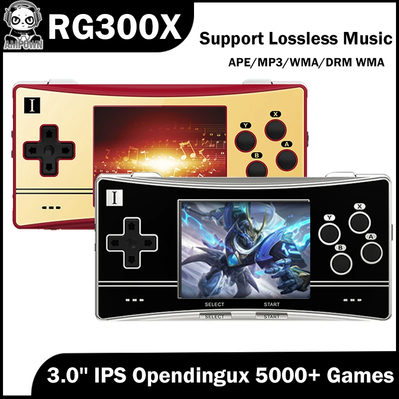 

Anbernic RG300X 3.0'' IPS Retro Video Game Console Support PS1 GBA GBC 5000+ Games Opendingux System Music Handheld Game Players