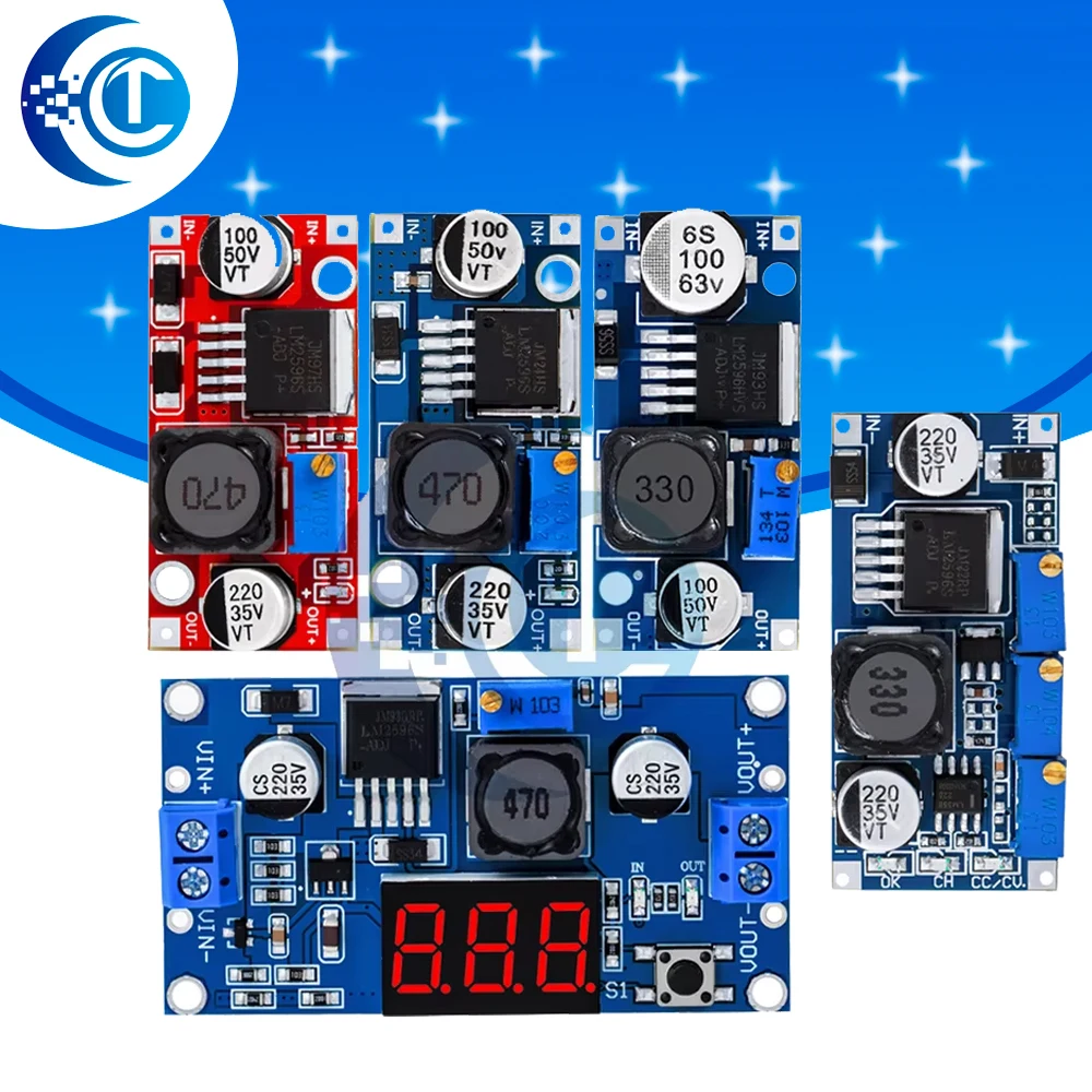 LM2596s LM2596HVS DC-DC Step-Down Power Supply Module 3A Adjustable Step-Down Module LM2596 Voltage Regulator 24V 12V 5V 3V