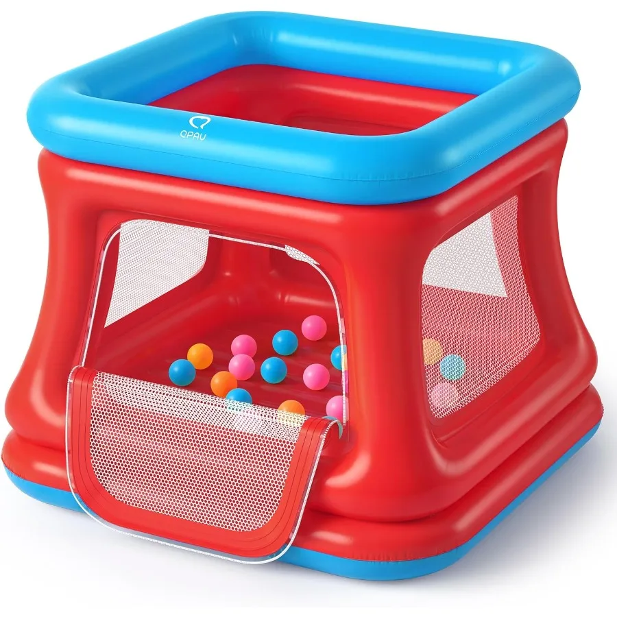 Maison de rebond gonflable 3 en 1 pour les tout-petits âgés de 1 à 3 ans avec fosse à balles et trampoline Caractéristiques de videur à bulles intérieur et extérieur sûr avec