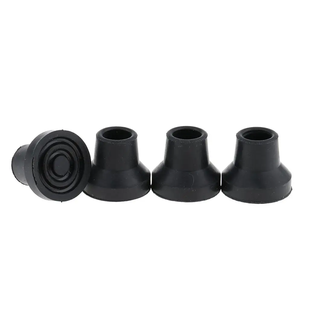 4pcs 16mm Anti-skid Rubber Stable Shock Absorb Walking Stick End Crutch Cane Tips Replacements Parts