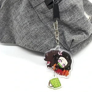 Demon Slayer Anime Keychain, Tanjirou, Kamado, Nezuko, Tomioka, Giyuu, Kimetsu nicht Yaiba, Acryl -Schlüsselbund, lustig, schön 6 Hauptverkäufe Tanjiro Kamado Ohrringe - №4