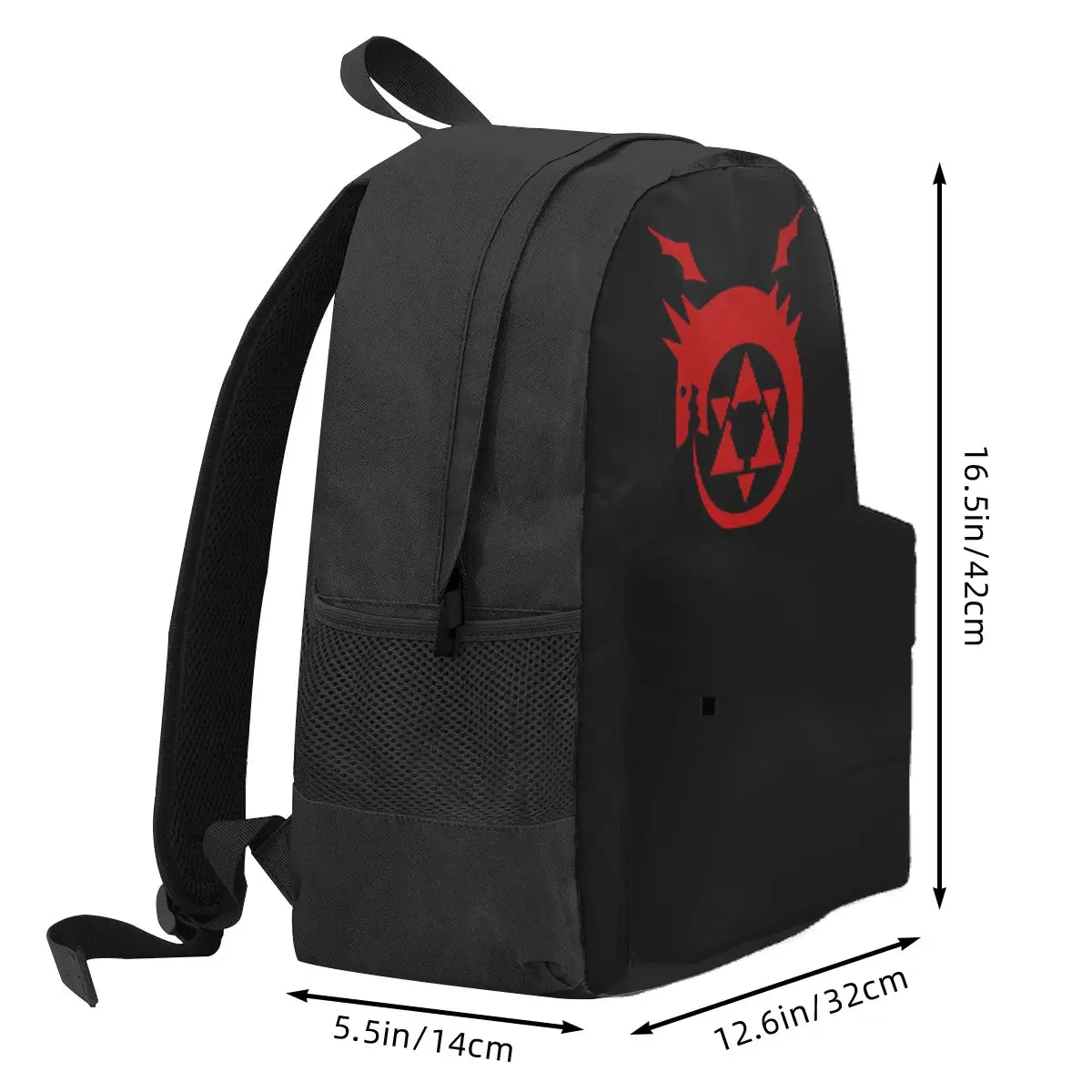 Fullmetal Alchemist Ouroboros Homunculus Symbol Student Backpack School Bag Hiking Travel Daypack Bookbag Shoulder Bags