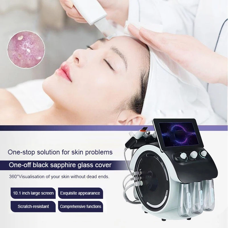 6 in 1 Skin Care Diamond Dermabrasion Visual Suction Deep Clean Hydro Facial Skin Exfoliate Hydrating 2 Colors Optional Machine