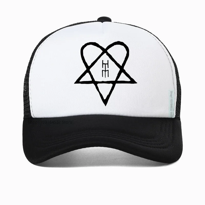 

Him Ville Valo Style hat for Girl Heart Quality Gift Comfort Baseball Cap Adjustable Summer women Mesh Breathable Snapback hats