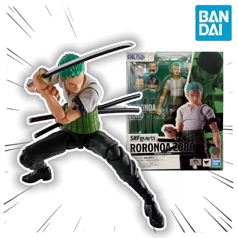 

【In Stock】Bandai SHF One Piece Nonoa Zoro Three Sword Style Dawn of Adventure East China Sea Action Figures Anime Model Toy