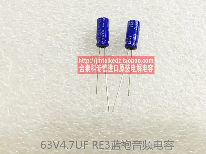 2020 hot sale 30PCS/50PCS ELNA Blue audio frequency for capacitance 63V 4.7UF 5X11 RE3 electrolytic capacitor 85 free shipping