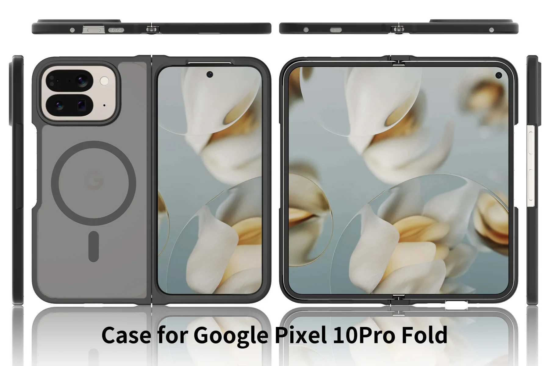 Für Pixel 10 Pro Fold Matte Magnetic Case, kompatibel mit MagSafe Drop Protection Translucent Cover für Google Pixel 10 Pro Fold – Detail 3
