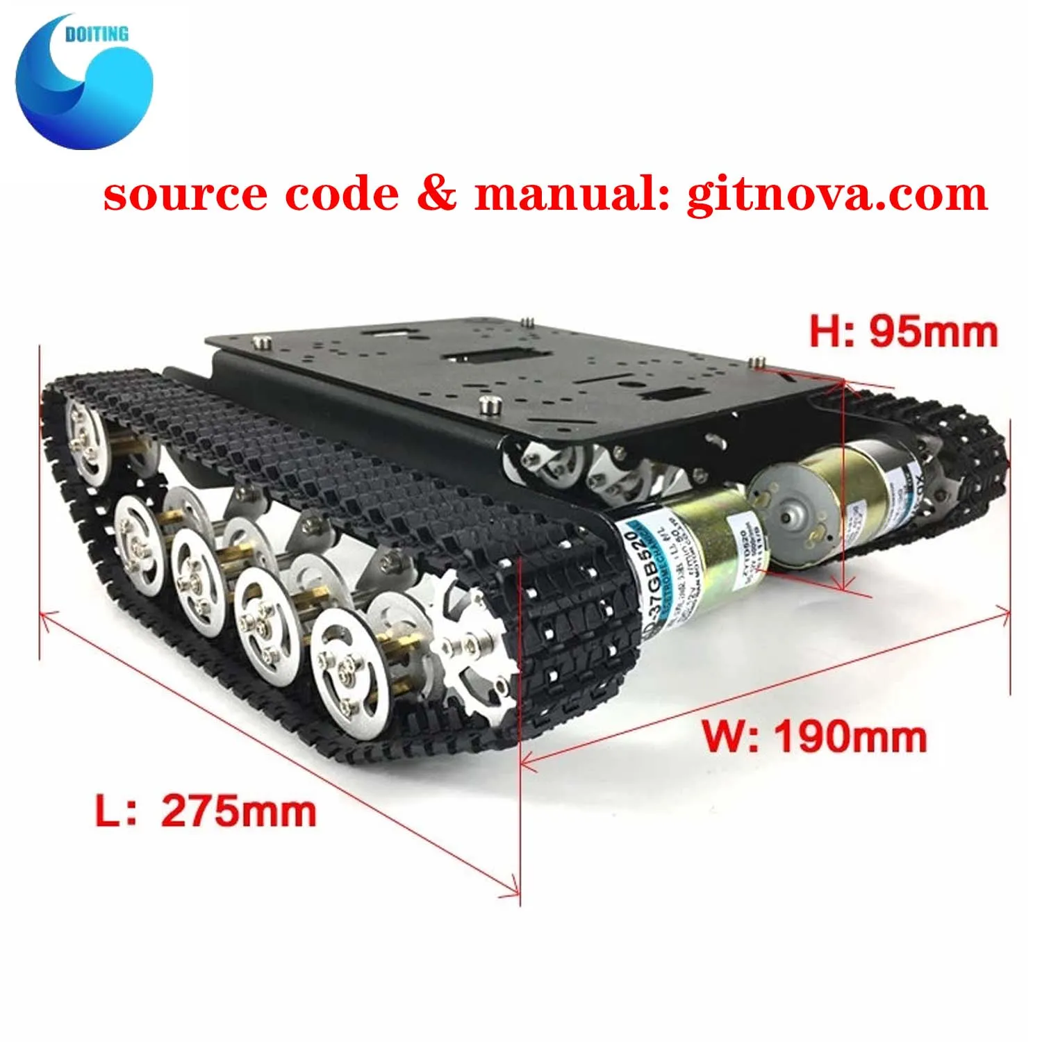 TS100 Wifi/핸들/블루투스 제어 R3 보드가있는 arduino용 스마트 로봇 탱크 섀시 자동차 키트, 4 도로 모터 드라이버 보드