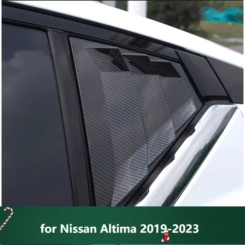 

New! Quarter Side Window Louver for Nissan Altima 2019-2023 Scoop Cover Vent Carbon Surface Spoiler Decorative Accessories