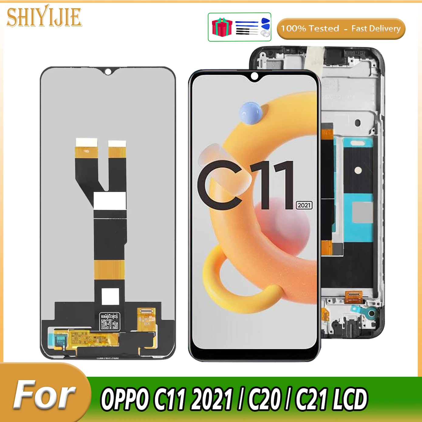 Original Display For Oppo Realme C11 2021 RMX3231 Realme C11 RMX2185 Display Touch Screen Replacement For RealmeC11 Lcd Repair