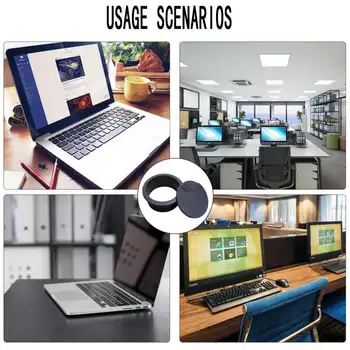 1/2/4 ks Kryt otvoru pro drát, zásuvkový port, stůl, počítač, PC, kulatý kabel, průchodka, držák linky, bílá, černá, červenohnědá, 50 mm/60 mm/80 mm 8 nejlepší prodej kryt otvoru na stole - №6