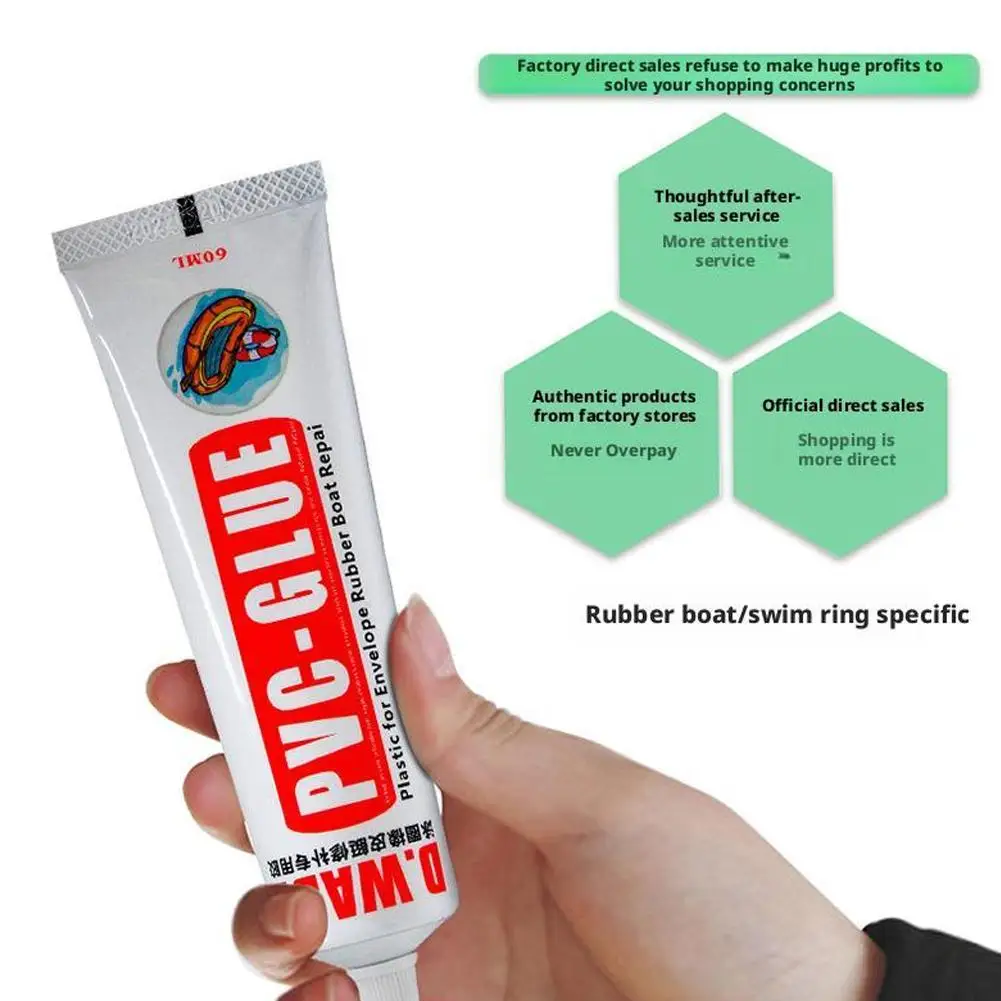 1/3/5Pcs PVC Adhesive Inflatable Boat Repair Glue SUP Repair Glue Tubes Inflatable Boat Paddle Board Kayak Tube Repair Glue