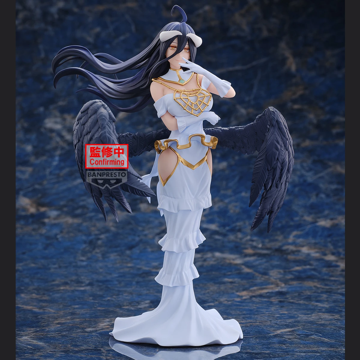 Original BANDAI OVERLORD Albedo FIGURE Anime Action Figure Desktop Collector Figurine Banpresto Modl Toys Doll 20 cm