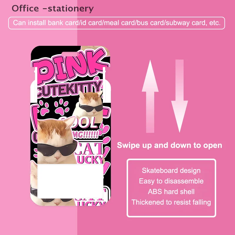 Fun Cat And Dog Expressions, Public Transportation Card, ID Card, Bank Card Holder, Door Card, Keychain