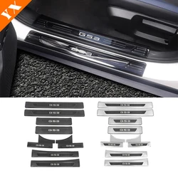 For Trumpchi GAC Emzoom GS3 2023-2024 Car Door Sill Scuff Plate Welcome Pedal Protection Stainless Black Garnish Accessories