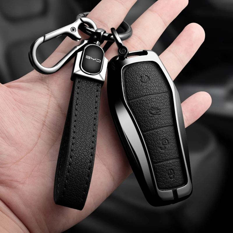 Car Remote Key Case Cover for BYD Song Plus Atto 3 Han EV Tang DM Qin Seal Dolphin Zinc Alloy Protection Holder Shell