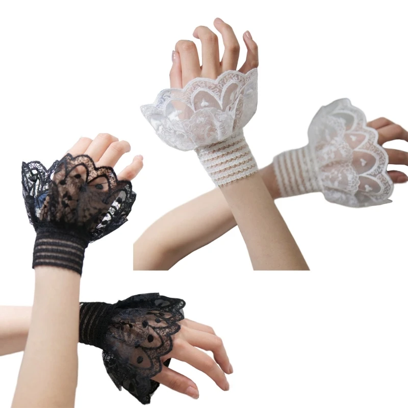 

Декоративные рукава во французском стиле, кружевные рюши, искусственные манжеты, рукава рубашки, манжеты на запястье D5QB