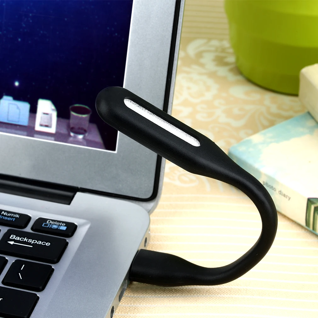 USB 5V LED lampada da lettura per libri Mini lampada da tavolo da viaggio per Power Bank PC Notebook Laptop flessibile luce notturna pieghevole