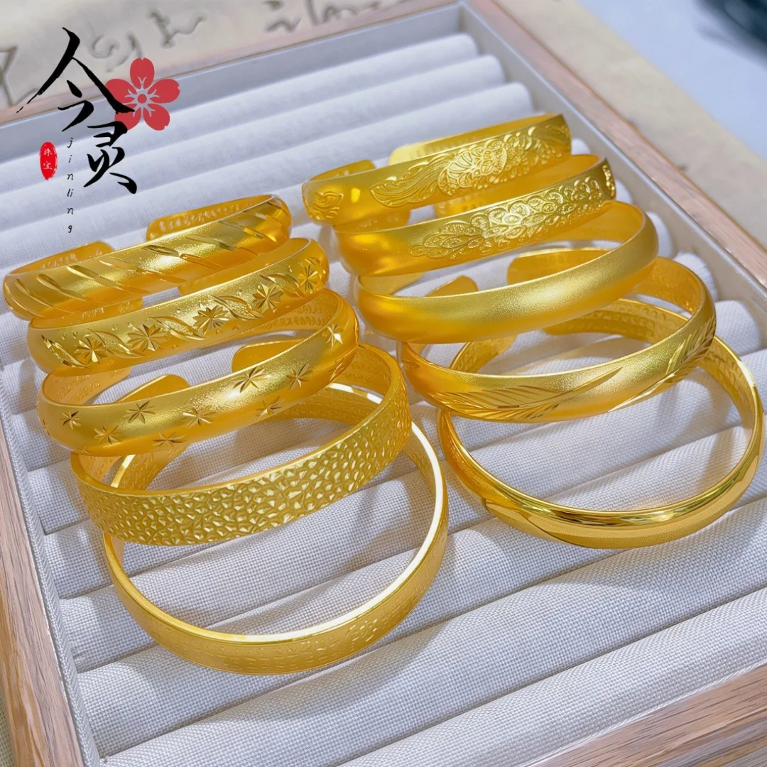 

Романтический браслет-манжета «Метеоритный дождь» для женщин, 24-каратное золото AU999, с эффектом струящегося звездного света и нежным характером.