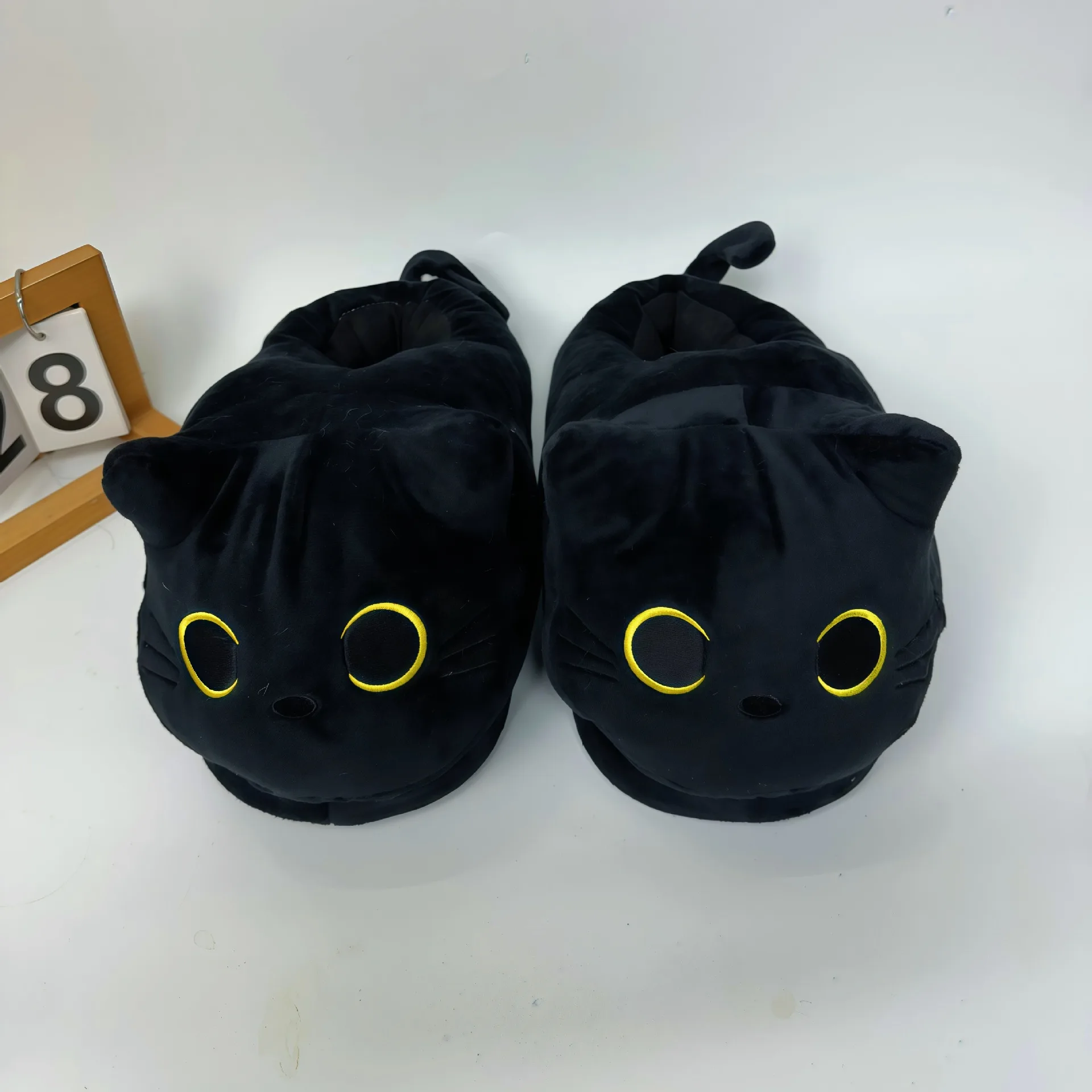Pantuflas de Felpa con Diseño de Gato Siamés, Talla Única, Lindas, Suaves, para Interiores, para Parejas, Invierno, Otoño, Cómodas, Antideslizantes