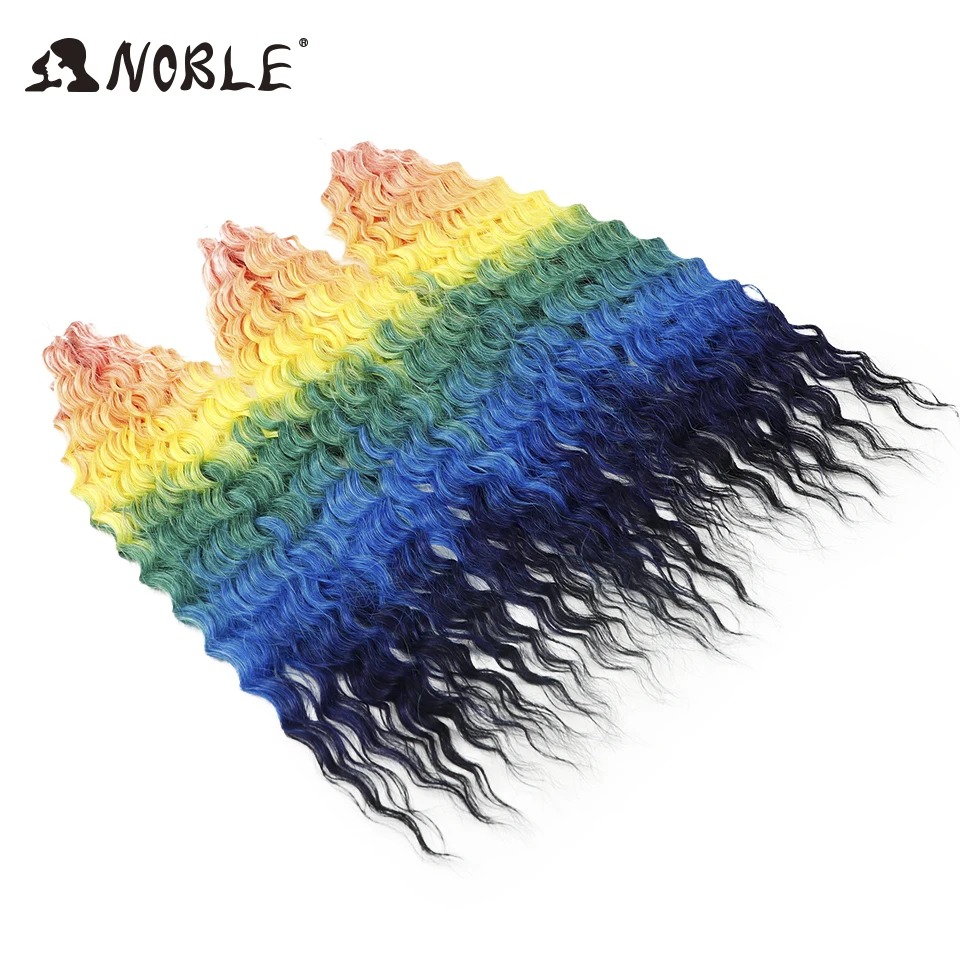 Noble Hair Twist Crochet Hair Curl Hair Synthetic Deep Wave Braiding Hair Extensions 24 Inch Water Wave Hair Heat Resistan