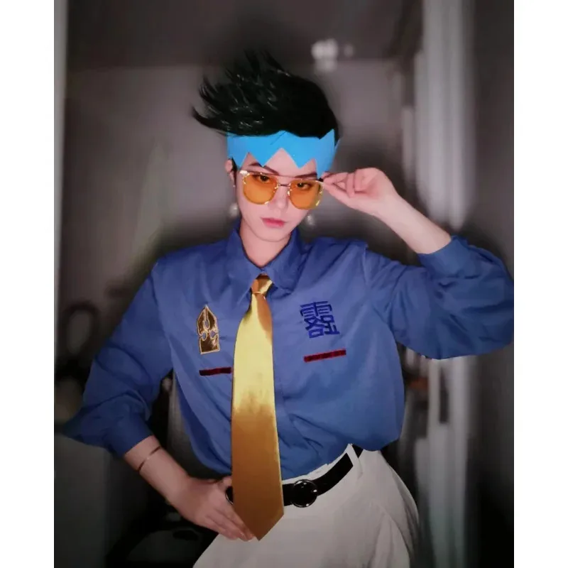 

NewJoJo's Bizarre Adventure Rohan Kishibe Cos Cosplay Christmas Halloween costume shirt+tie (not pants)11 LJ368120255;h'