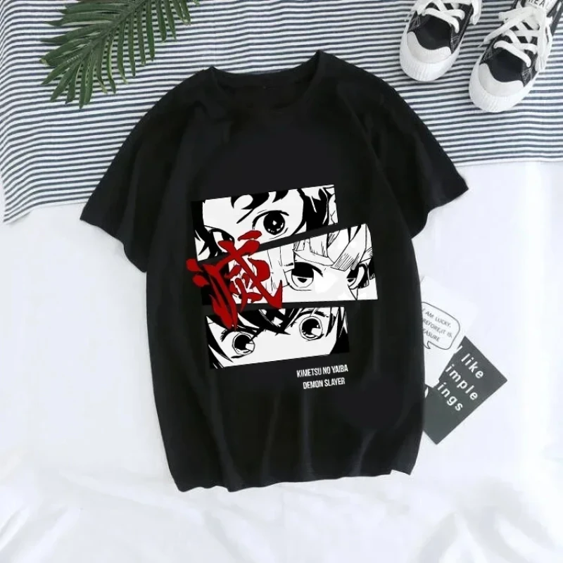 Anime giapponese Demon Slayer T Shirt per le donne Kimetsu No Yaiba Nezuko T-shirt femminile Tanjirou Kamado Grafica Y2k Vestiti Magliette e camicette
