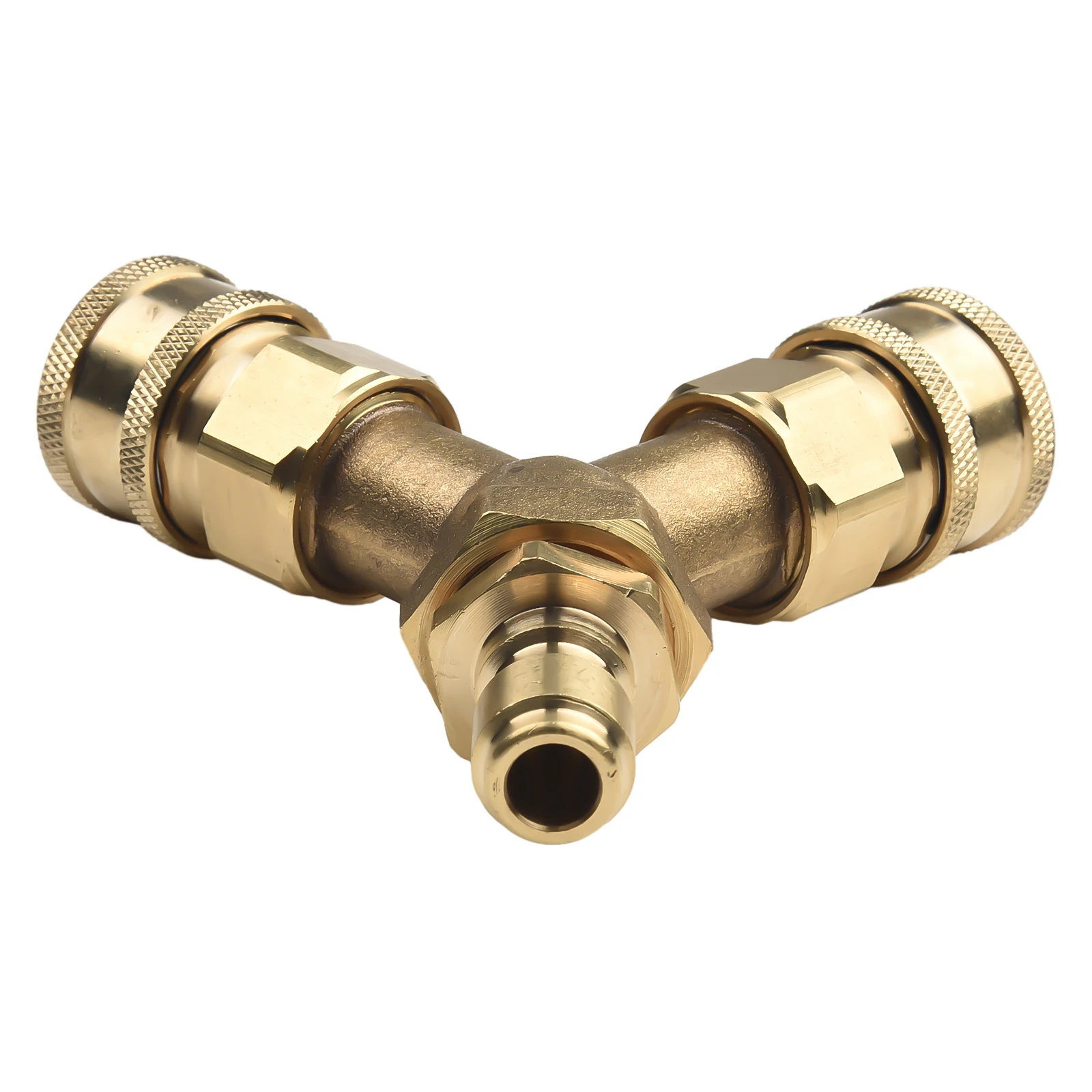 

High Quality High-pressure Washer Washer Tee Splitter Brass Dual System For 4.0 GPM Gold Splitter 14.8mm 4000 PSI