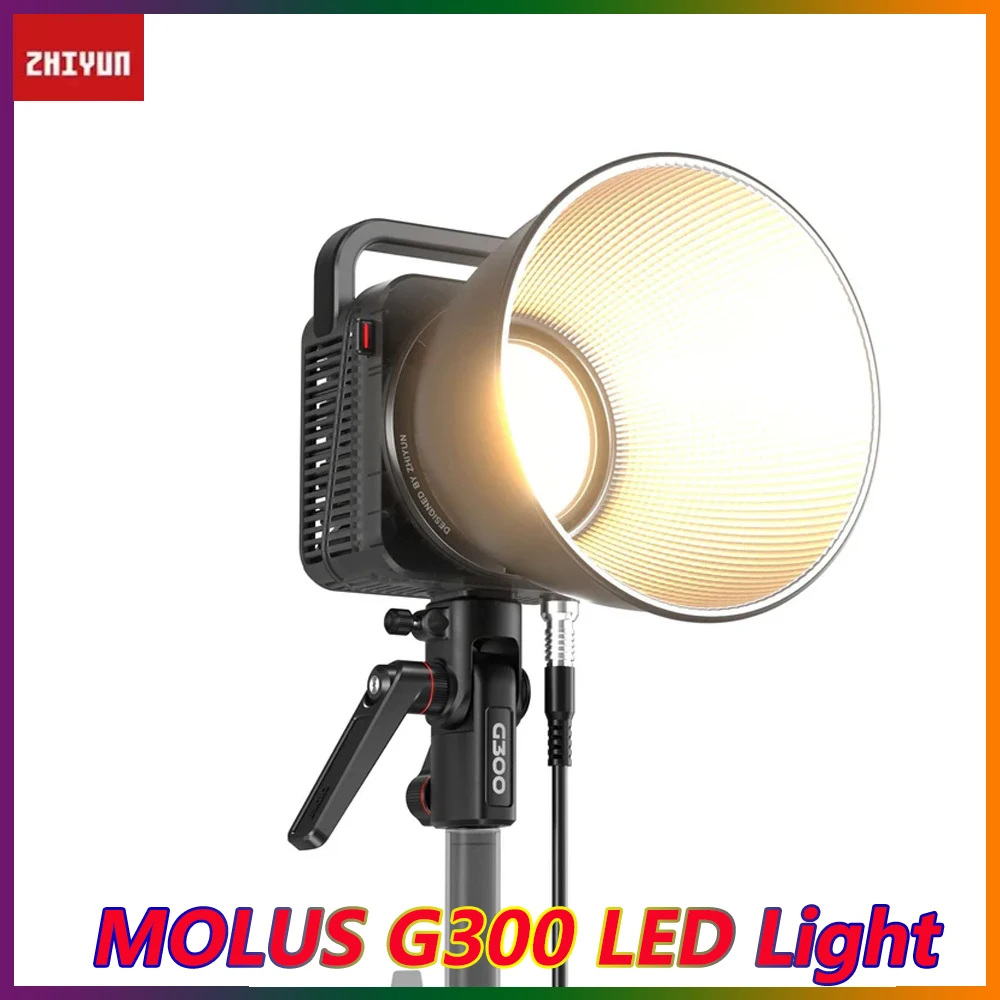 ZHIYUN MOLUS G300 300W LED Video Light 2700K-6500K Photography Light APP Control Studio Photo Lamp Ultra Bright Camera Light