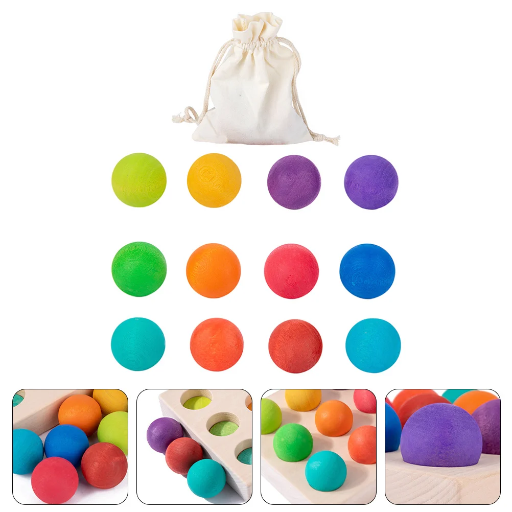 Bola de clasificación de juguete a juego de colores para niños, juguetes para niños pequeños, bolas educativas de madera para niños en edad preescolar