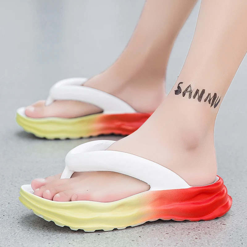 Summer New Men Slippers Non-Slip Home EVA Soft-soled Platform Slides Indoor Outdoor Breathable Beach Shoes Flip Flops Mens Shoes