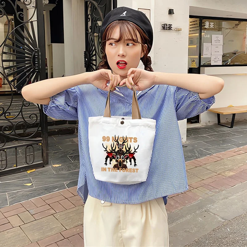 

99 ночей в лесу, милые сумки для мальчиков, мужская сумка для покупок, студенческие сумки для хранения, портативная сумка, аниме, графический принт, подарок на вечеринку