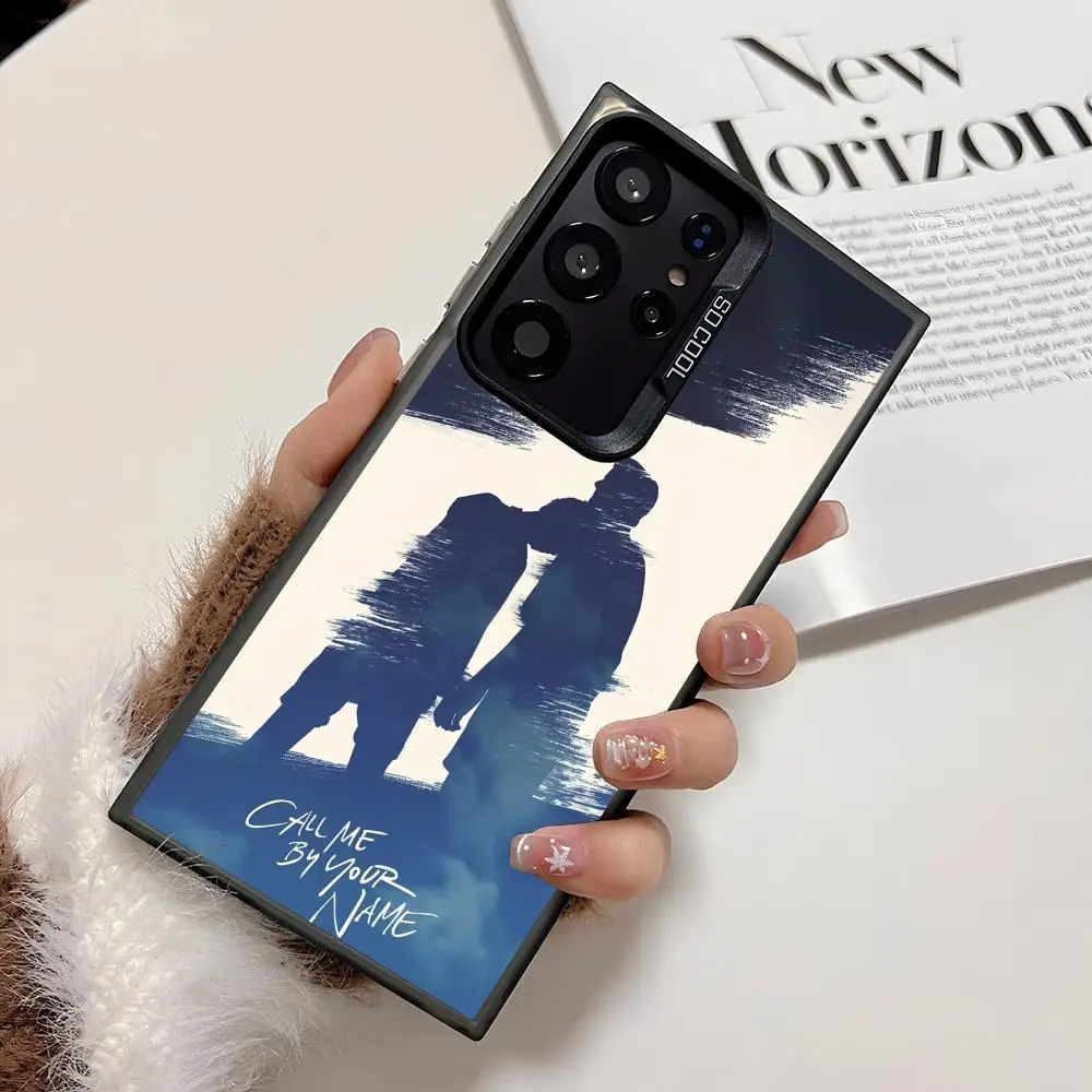 اتصل بي باسمك حافظة لهاتف سامسونج جالاكسي S25 S24 S22 S23 Ultra S21 S23 Plus 5G غطاء لامع من البولي يوريثان الحراري مقاوم للصدمات Funda #3