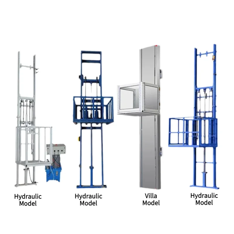 Hydraulic Electric Cargo Lift Home Elevator Platform Simple Small Guide Rail Hoist Warehouse Factory Lift