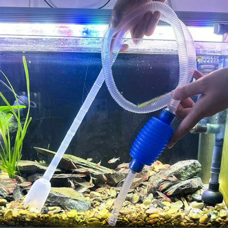 1PC White Easy-to-use Aquarium Siphon for Quick Water Changes and Gravel Cleaning