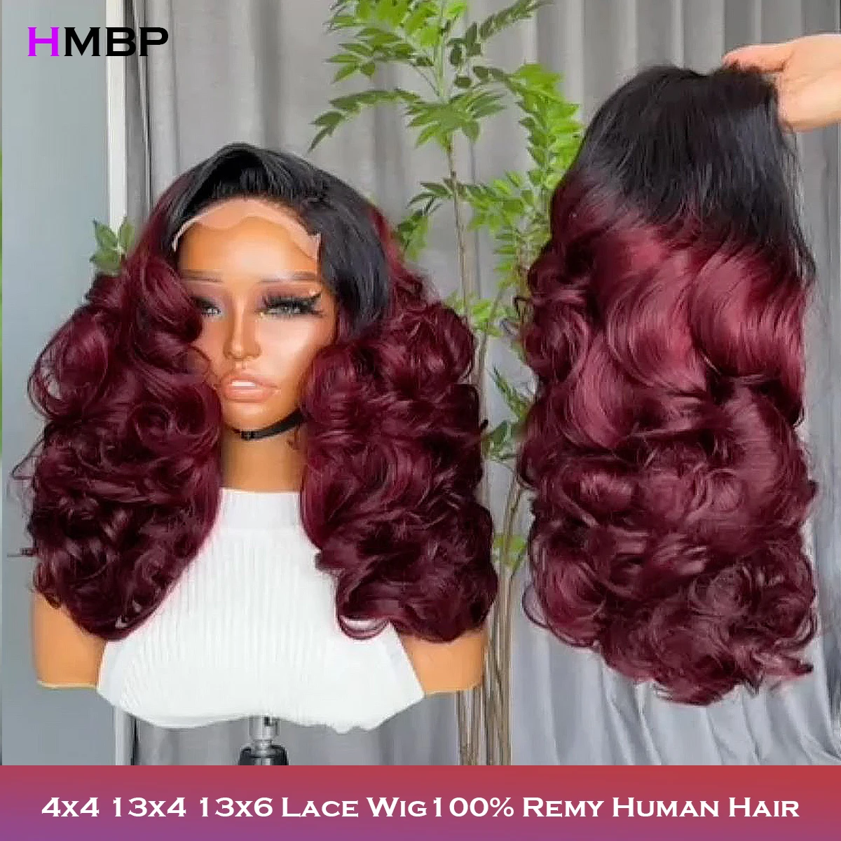 450 Density Lace Wig Human Hair Rooted Bouncy Curly 13x6 HD Transparent Lace Frontal Wig High Density Brazilian Human Hair 1B99j